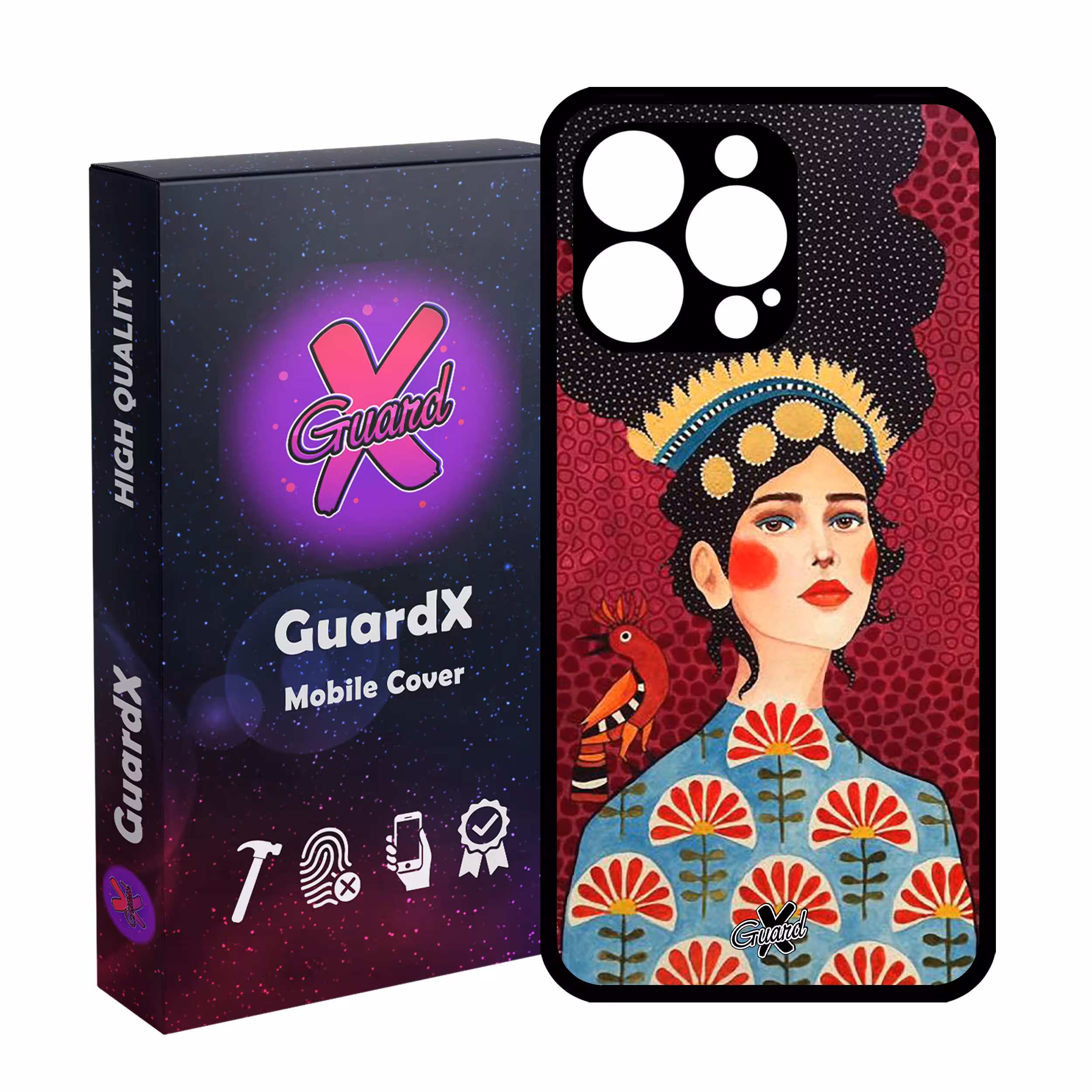 کاور گارد ایکس طرح Girl مدل Glass10179 مناسب برای گوشی موبایل اپل iPhone 13 Pro