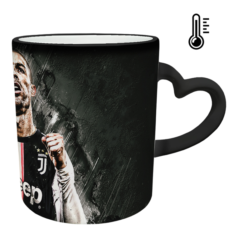 ماگ حرارتی مدل دسته قلبی طرح رونالدو کد 173