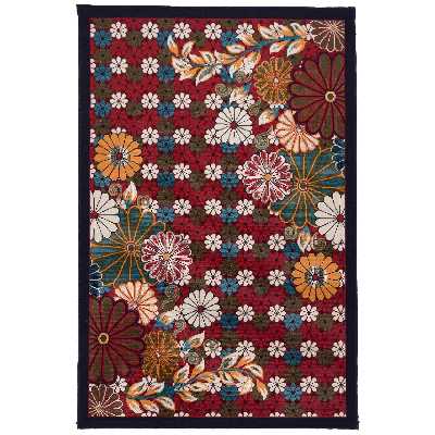 گلیم ماشینی دنیای فرش مدل گلسان کد 414