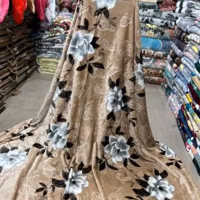 پتو یک نفره ابریشمی گل برجسته