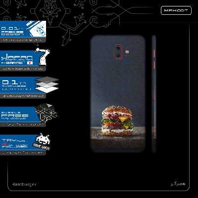برچسب پوششی ماهوت مدل Hamburger-FullSkin مناسب برای گوشی موبایل سامسونگ Galaxy J6 Plus