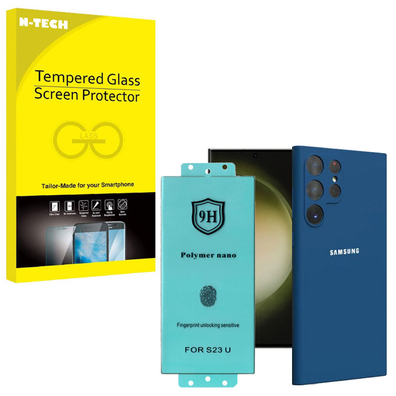 کاور انتک مدل SILC01n-NP مناسب برای گوشی موبایل سامسونگ Galaxy S23 Ultra به همراه محافظ صفحه نمایش