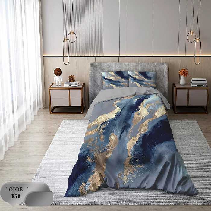 سرویس روتختی 1 نفره 4 تکه ابعاد 1.65 ×2.35 کشدار ضد حساسیت و عرق کد R78 | ست خواب و ست روتختی