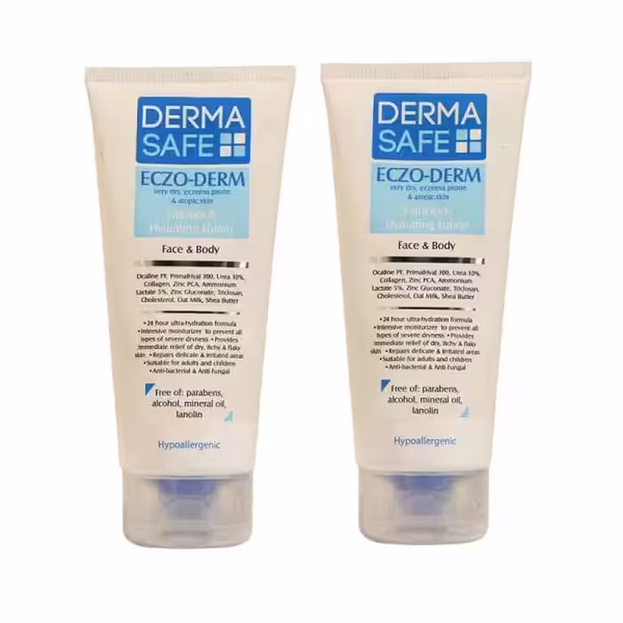 لوسیون مرطوب کننده درماسیف مدل ECZO DERM حجم 200 میلی لیتر مجموعه 2 عددی