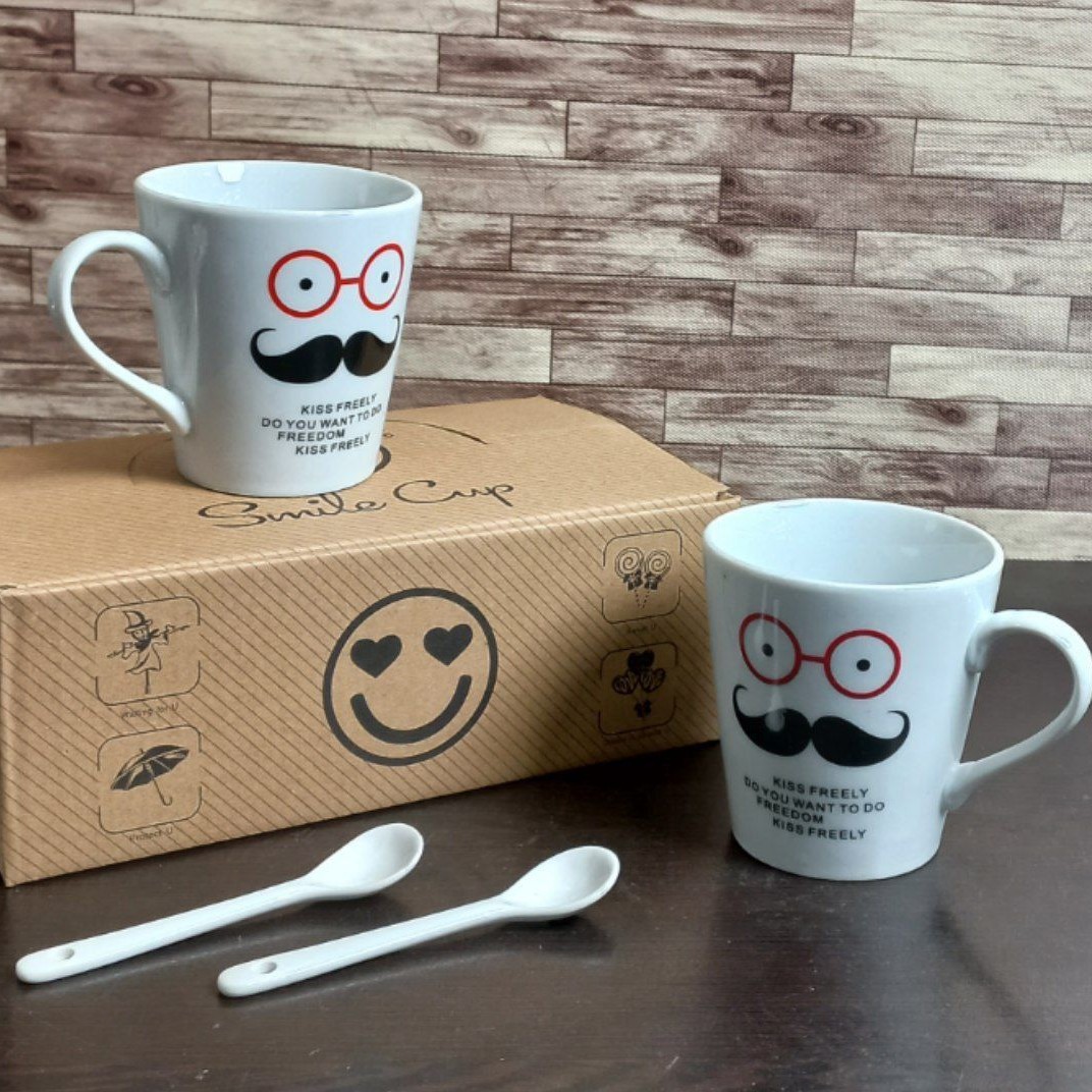 ماگ چینی طرح سیبیل (پسرانه) 