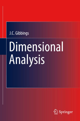 خرید و دانلود نسخه کامل کتاب Dimensional Analysis
