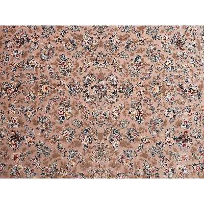 فرش ماشینی زمرد مشهد طرح افشان زمینه نسکافه ای