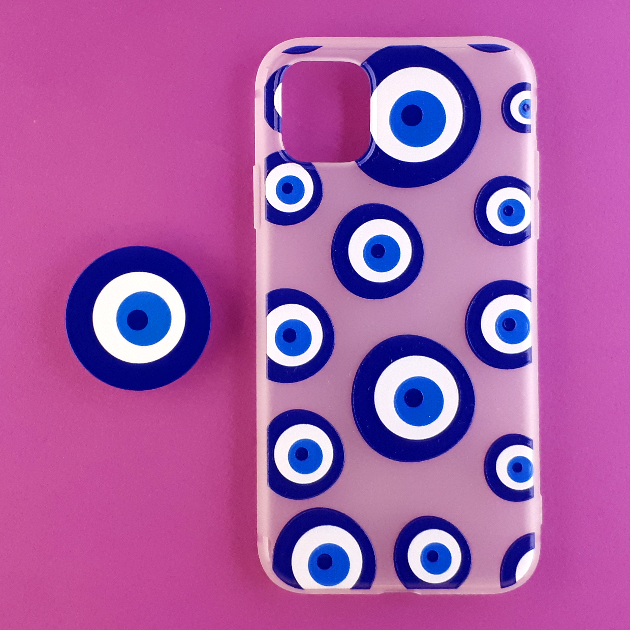 کاور مدل چشم نظر کد 01 مناسب برای گوشی موبایل اپل Iphone 11 Pro Max به همراه پایه نگهدارنده