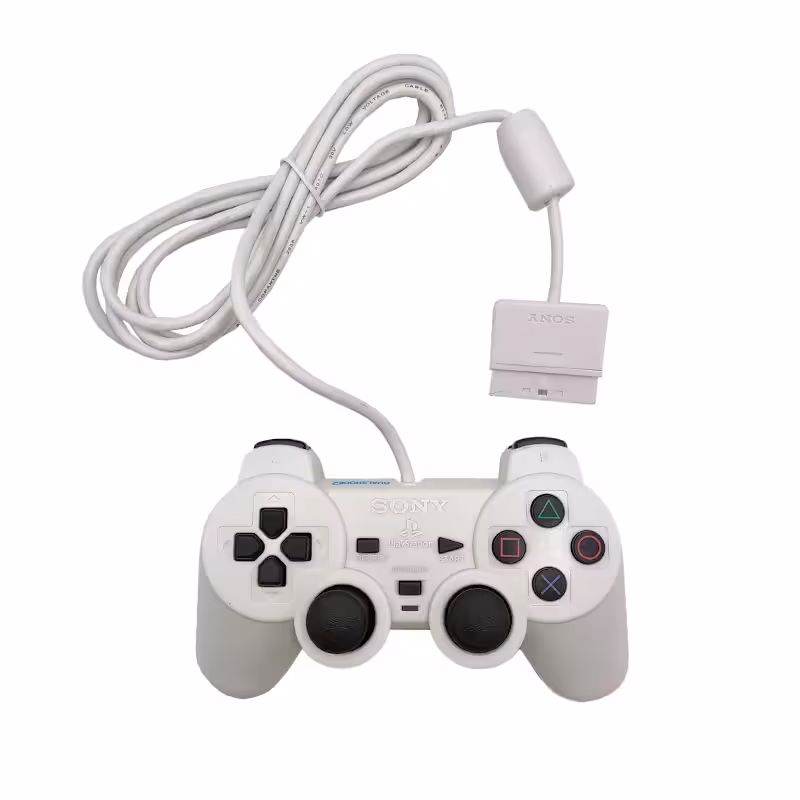 دسته سونی پلی استیشن 2 (PS2) سفید سیم ابریشمی