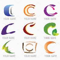 وکتور لوگو حرف C رنگارنگ | گرافیک با طعم تربچه