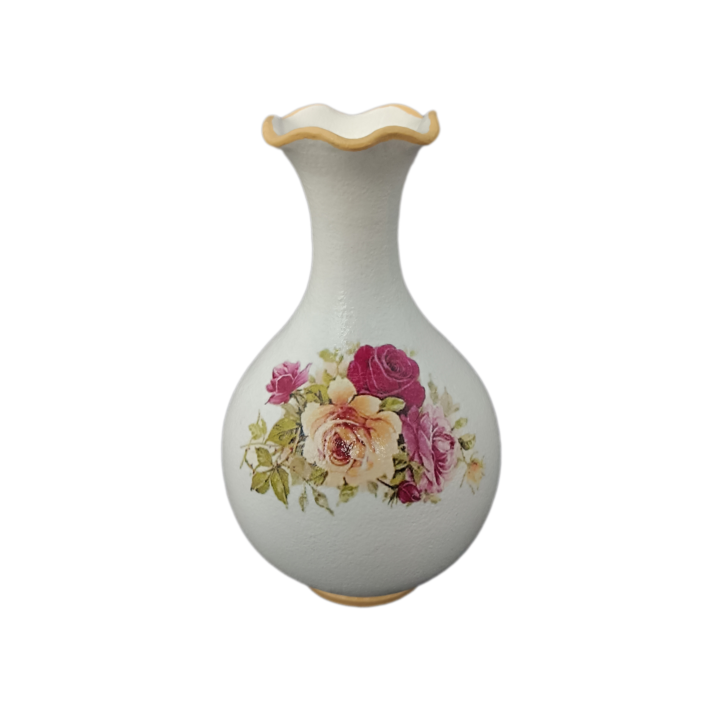 گلدان سفالی مدل گل رز کد 14