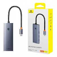 هاب و رم ریدر Baseus UltraJoy Series B00052803811-00 Type-C To USB 3.0/HDMI/SD/Micro SD/Type-C PD