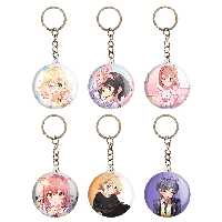 حلقه جاکلیدی خندالو مدل انیمه کانوجواوکاری Kanojo Okarishimasu کد 1015B مجموعه 6 عددی