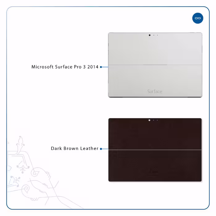 برچسب پوششی ماهوت مدل Dark-Brown-Leather مناسب برای تبلت مایکروسافت Surface Pro 3 2014