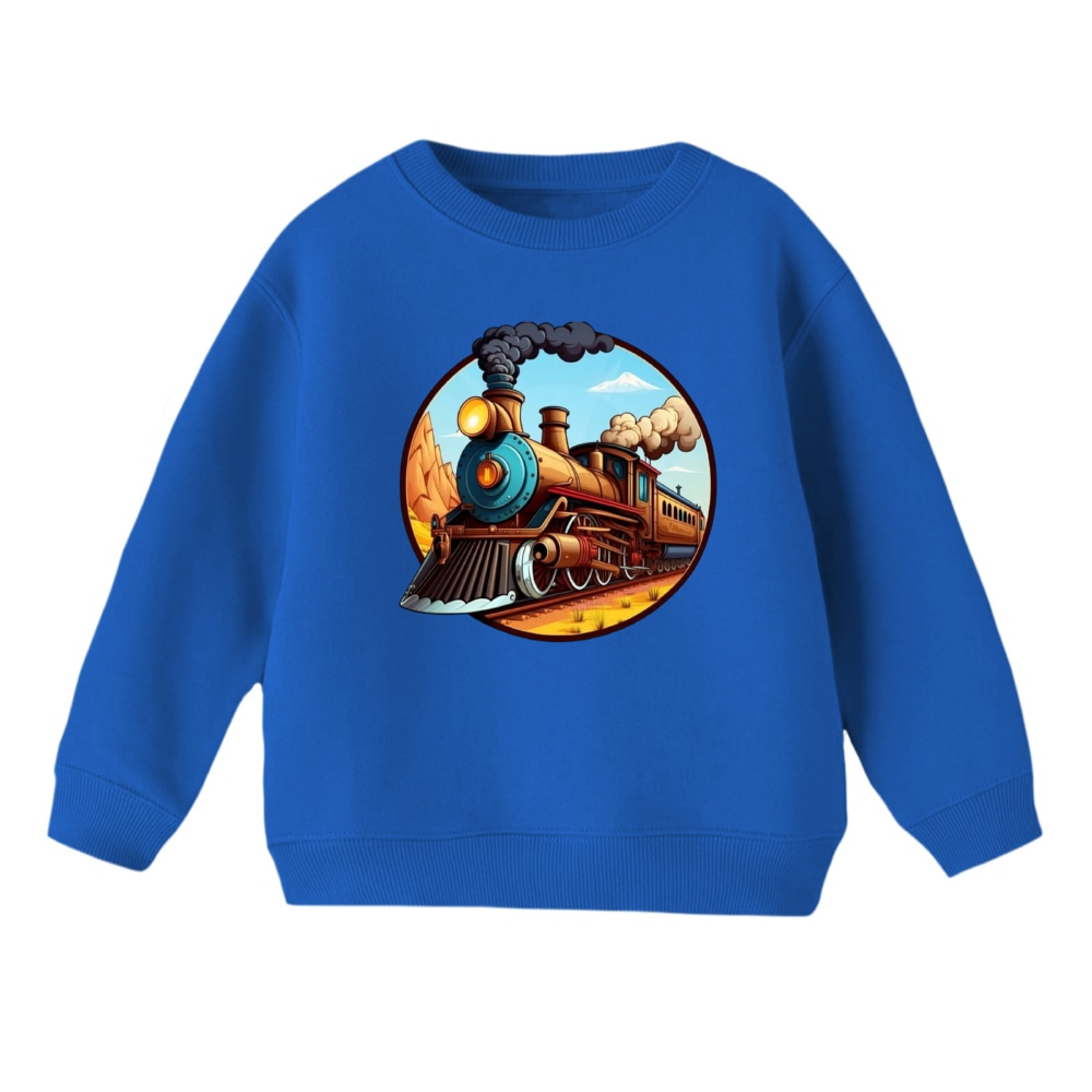 سویشرت بچگانه مدل قطار رنگ آبی