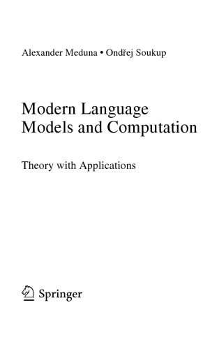 خرید و دانلود نسخه کامل کتاب Modern Language Models and Computation. Theory with Applications