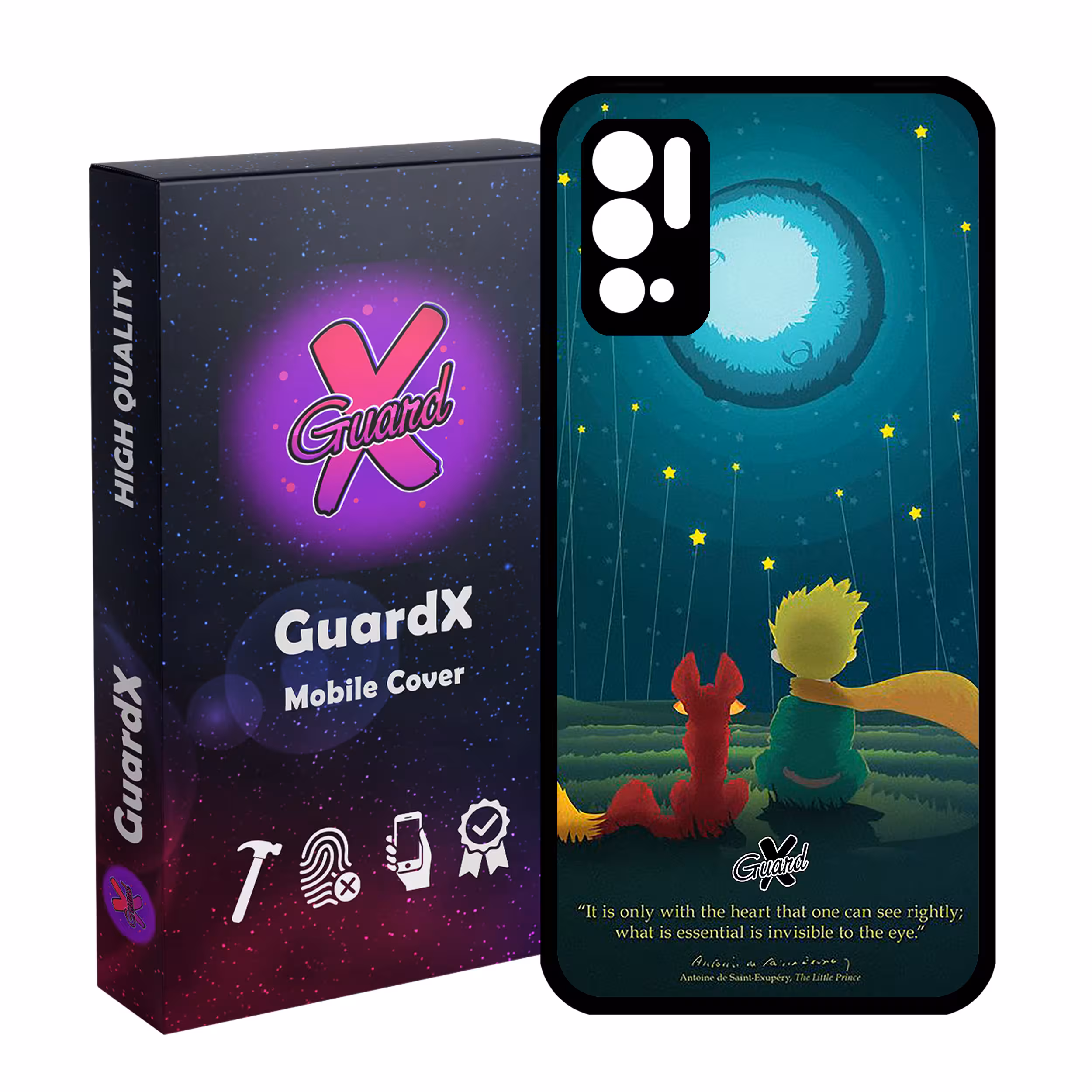 کاور گارد ایکس طرح Little Prince مدل Glass1000153 مناسب برای گوشی موبایل شیائومی Redmi Note 10 5G / Poco M3 Pro