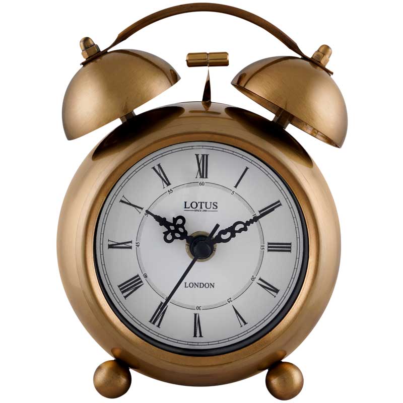 ساعت رومیزی فلزی لوتوس کد محصول: BS-800- ANTIQUE&GOLD&SILVER