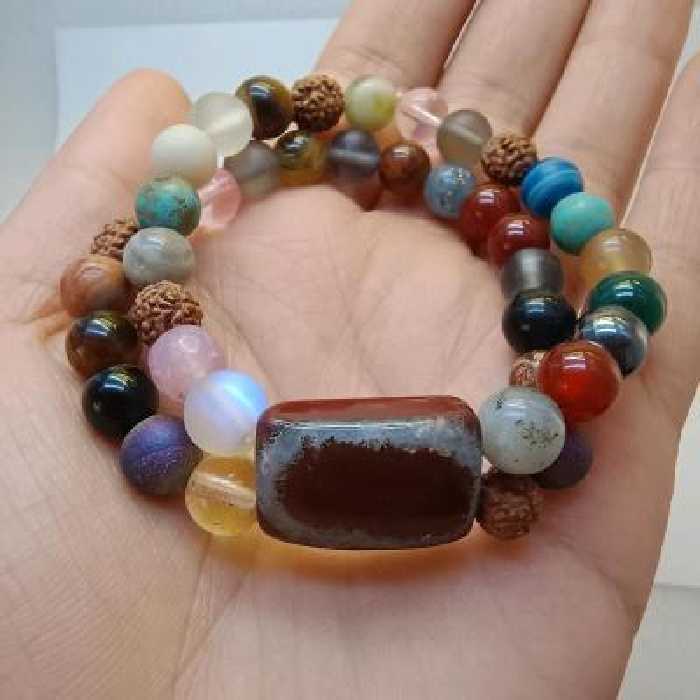 دستبند ژاسپر رودراکشا عقیق افسانه290