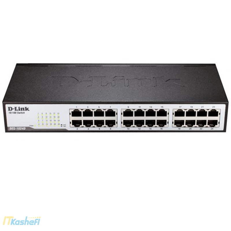 قیمت و خرید سوئیچ 24 پورت DLINK مدل : DES-1024D - آی تی کاشفی