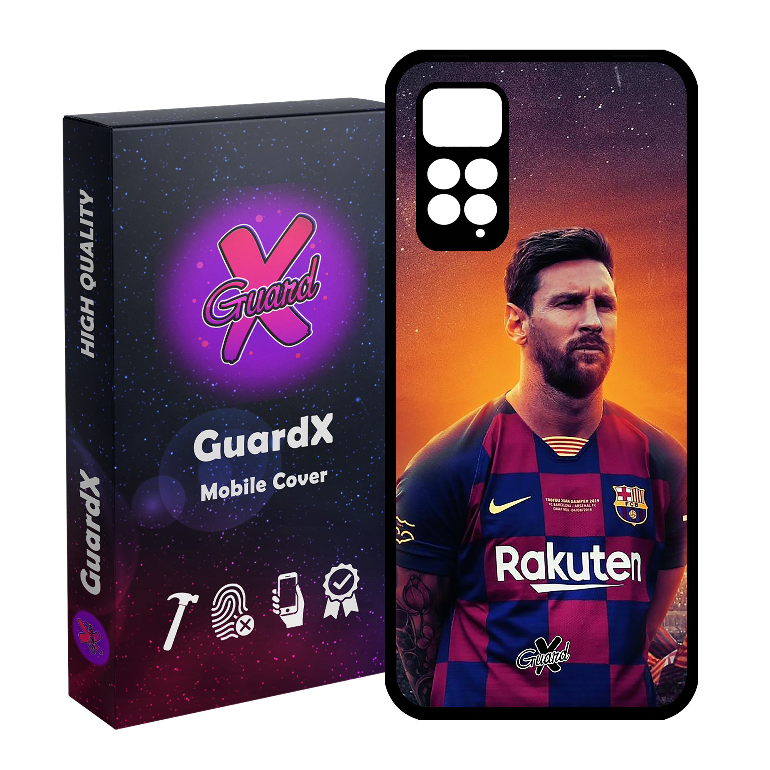 کاور گارد ایکس طرح Messi مدل Glass10123 مناسب برای گوشی موبایل شیائومی Redmi Note 11 Pro 4G/5G