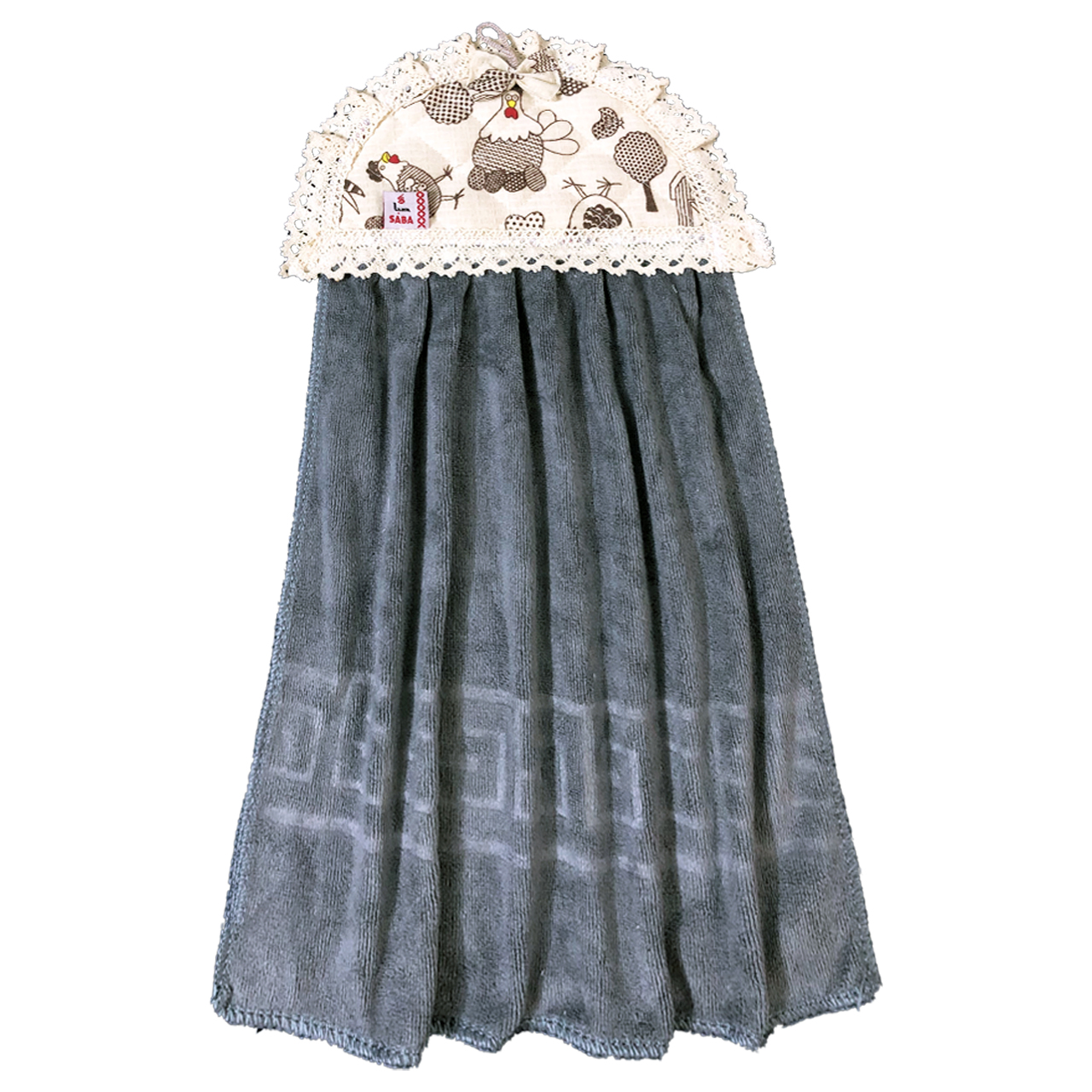  حوله آشپزخانه صبا طرح مرغ و خروس کد 161سایز 35×45 سانتیمتر