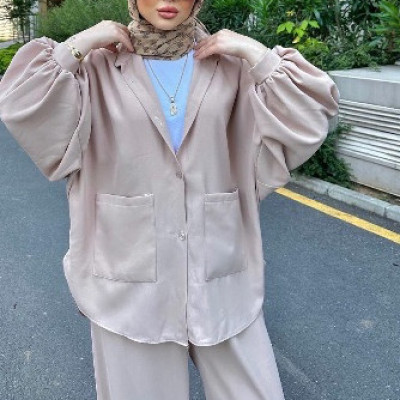 مانتو شلوار زنانه کرپ مدل ست مانتو و شلوار شیک