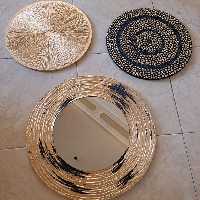 دیوارکوب مدرن آینه دار  سه تیکه ورق طلا از رویآرت گالری(ارسال از طریق چاپار پس کرایه)