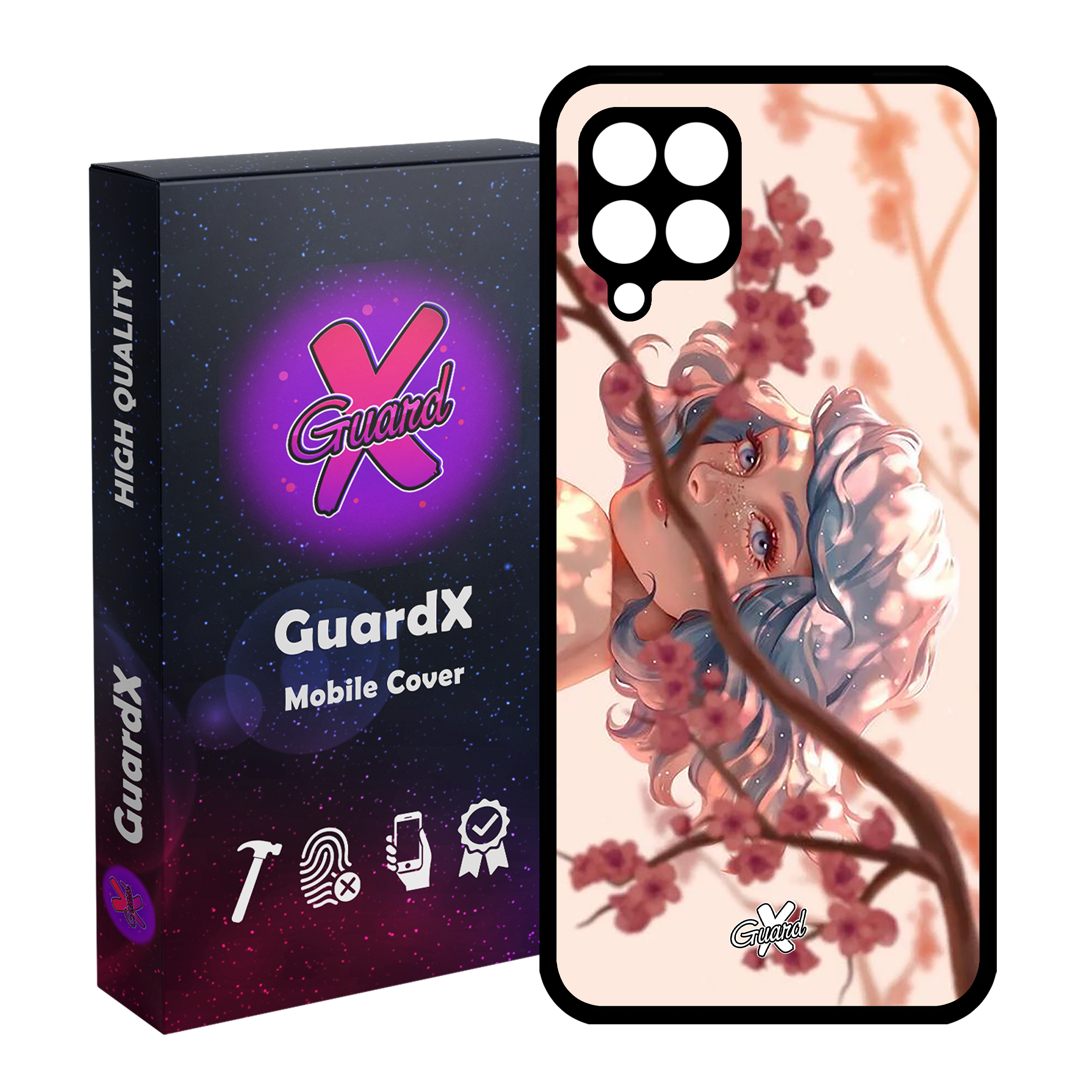 کاور گارد ایکس طرح Girl مدل Glass10007 مناسب برای گوشی موبایل سامسونگ Galaxy M32 4G / F22