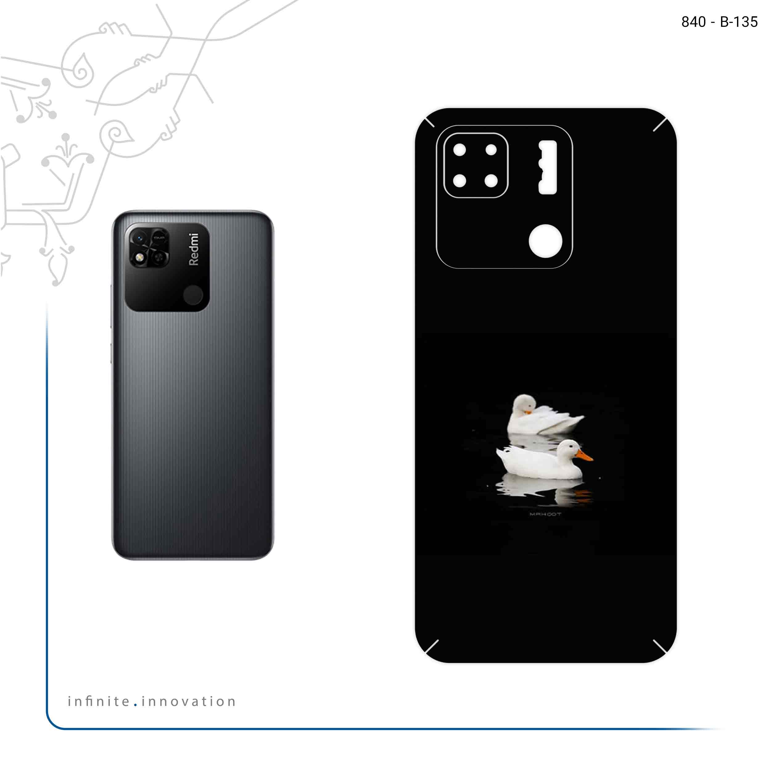 برچسب پوششی ماهوت مدل Duck مناسب برای گوشی موبایل شیائومی Redmi 10A