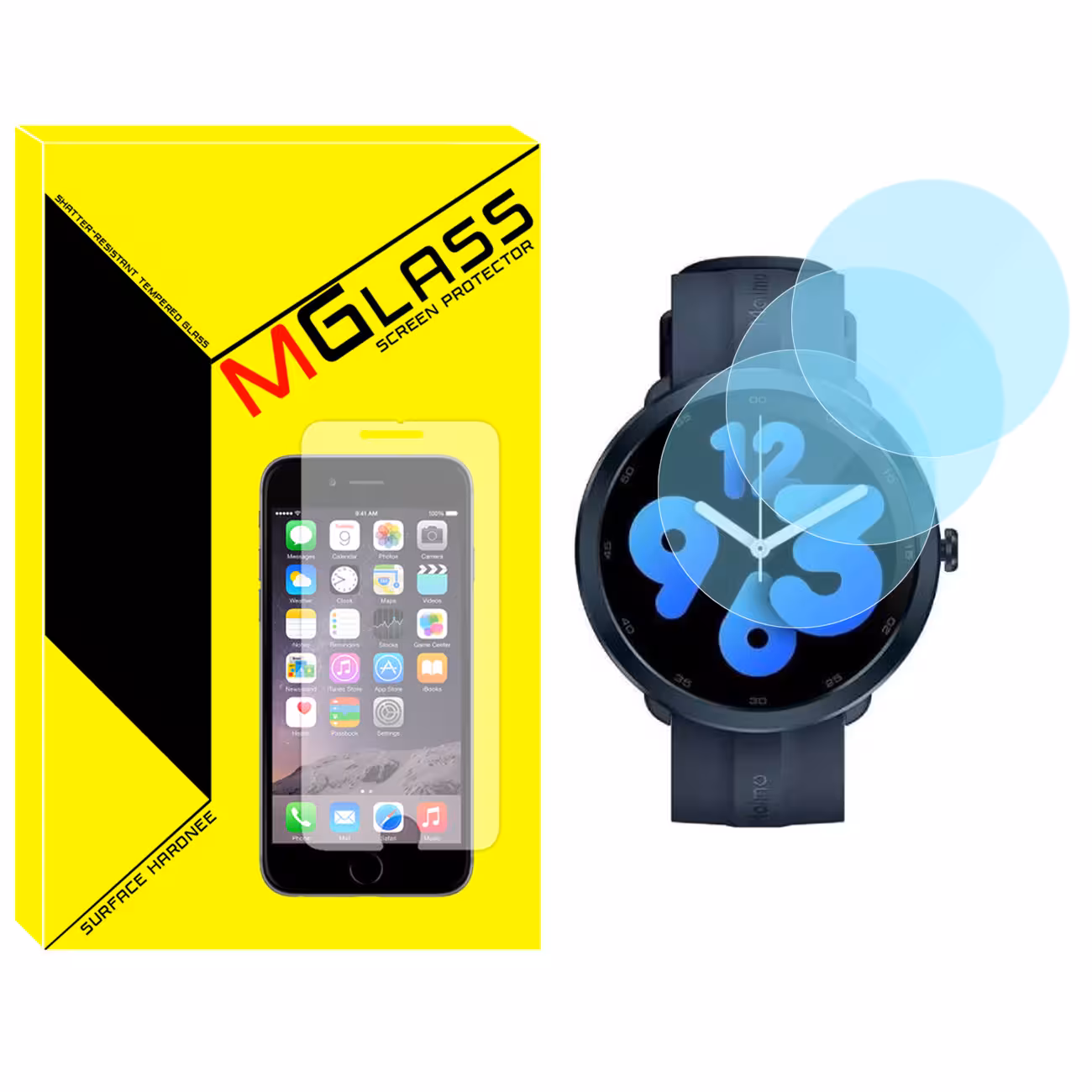 محافظ صفحه نمایش شیشه‌ای ام گلس مدل SH-MG مناسب برای ساعت هوشمند شیائومی Maimo Watch R بسته سه عددی