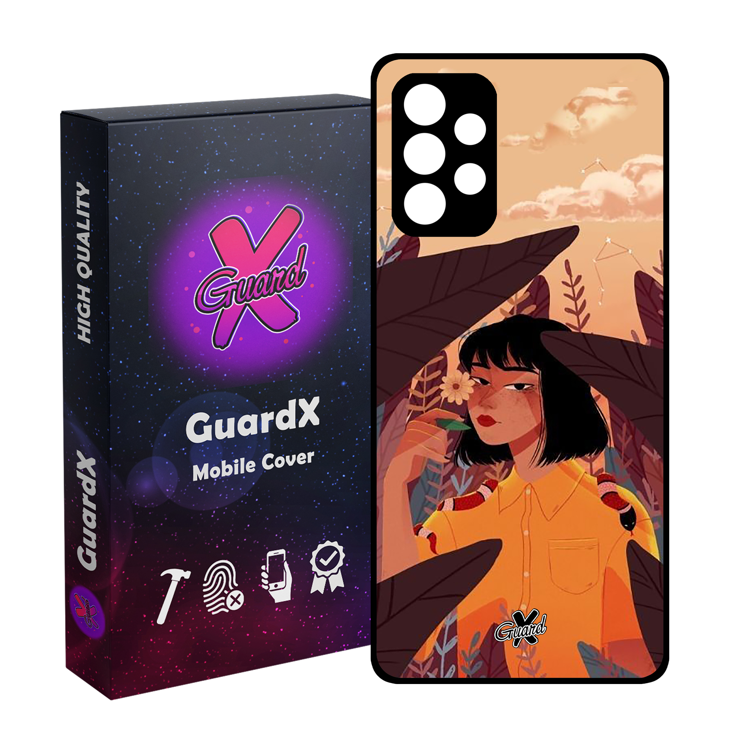 کاور گارد ایکس طرح Girl مدل Glass10327 مناسب برای گوشی موبایل سامسونگ Galaxy A53