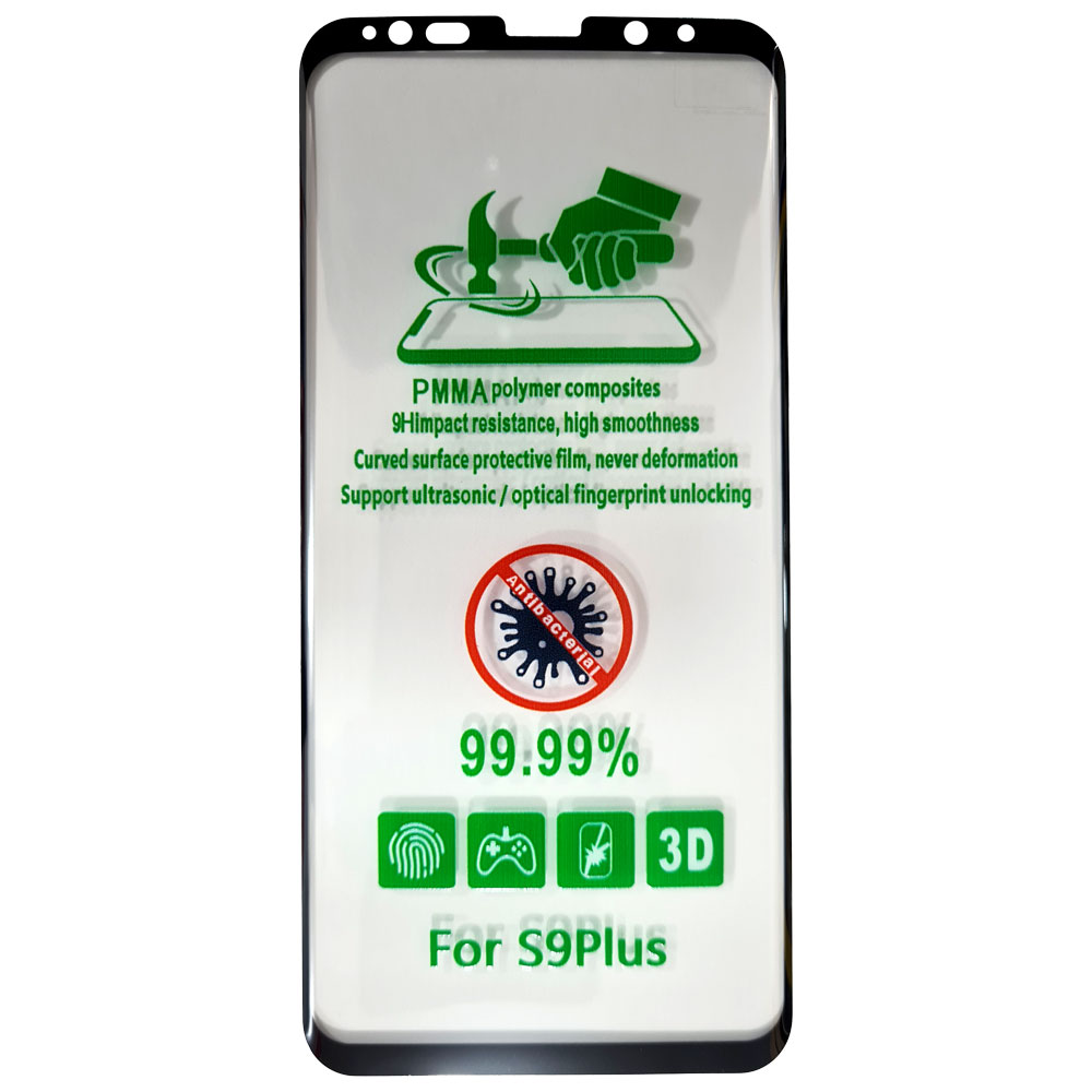 محافظ صفحه نمایش 3D پلیمر PMMA سامسونگ S9 Plus
