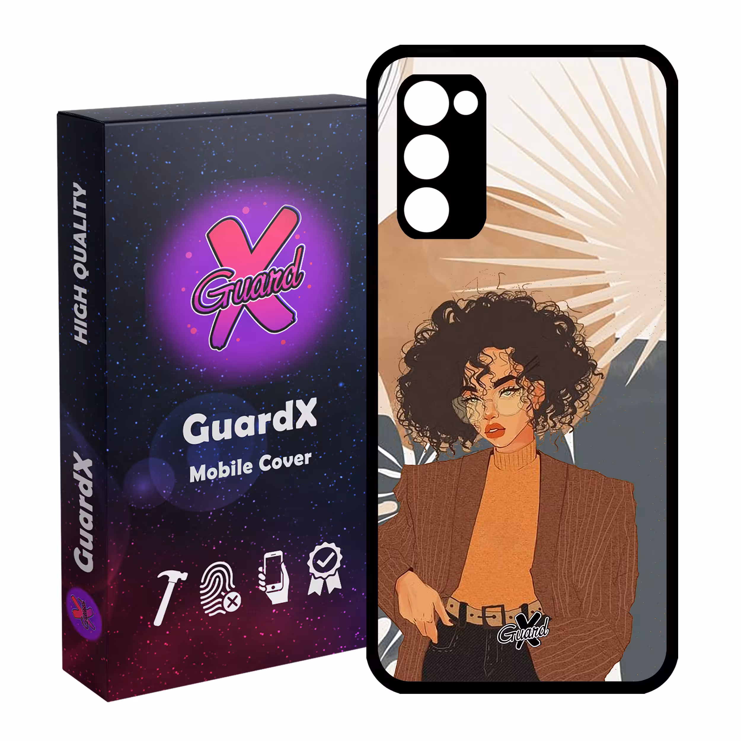کاور گارد ایکس طرح Girl مدل Glass10369 مناسب برای گوشی موبایل سامسونگ Galaxy S20 FE