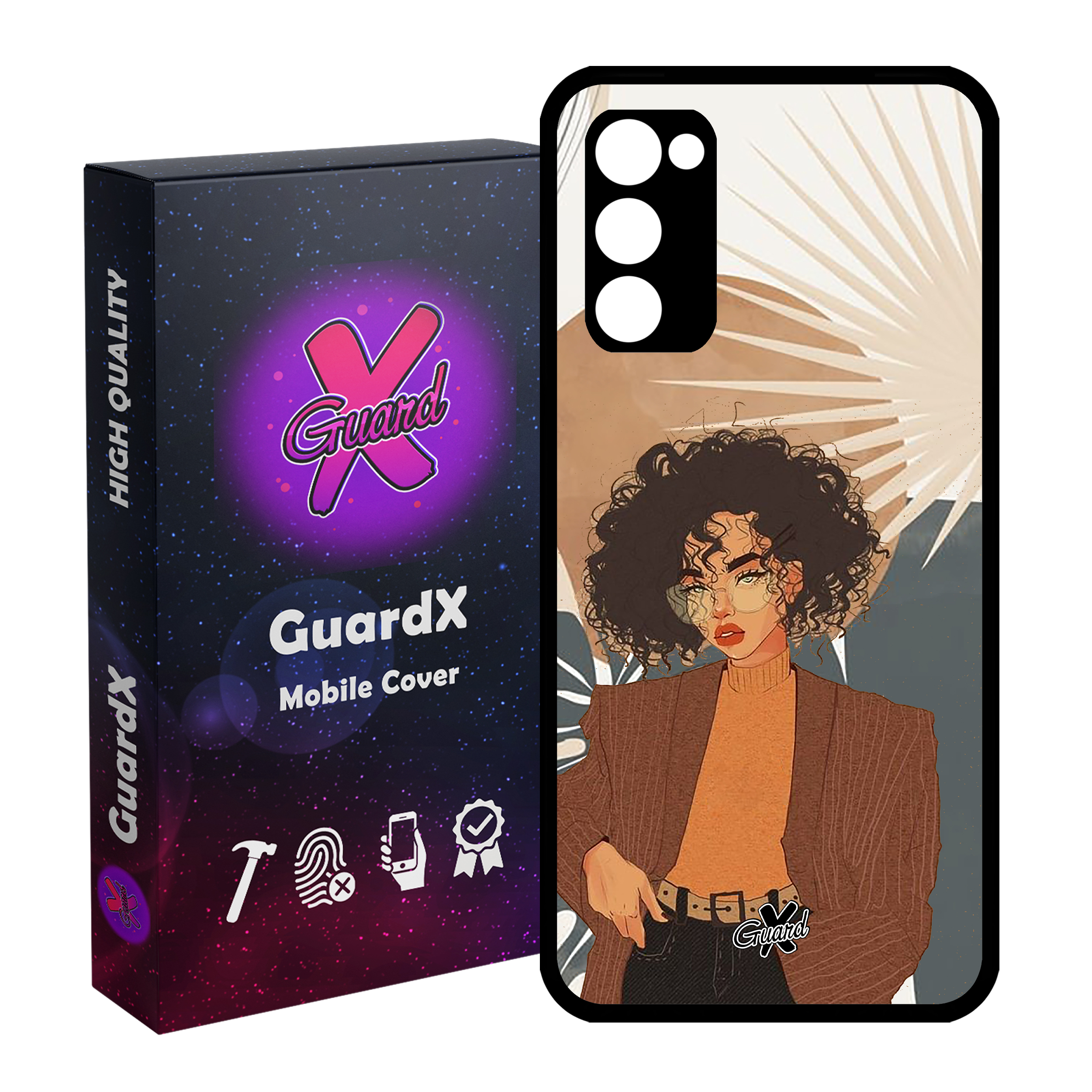 کاور گارد ایکس طرح Girl مدل Glass10369 مناسب برای گوشی موبایل سامسونگ Galaxy S20 FE