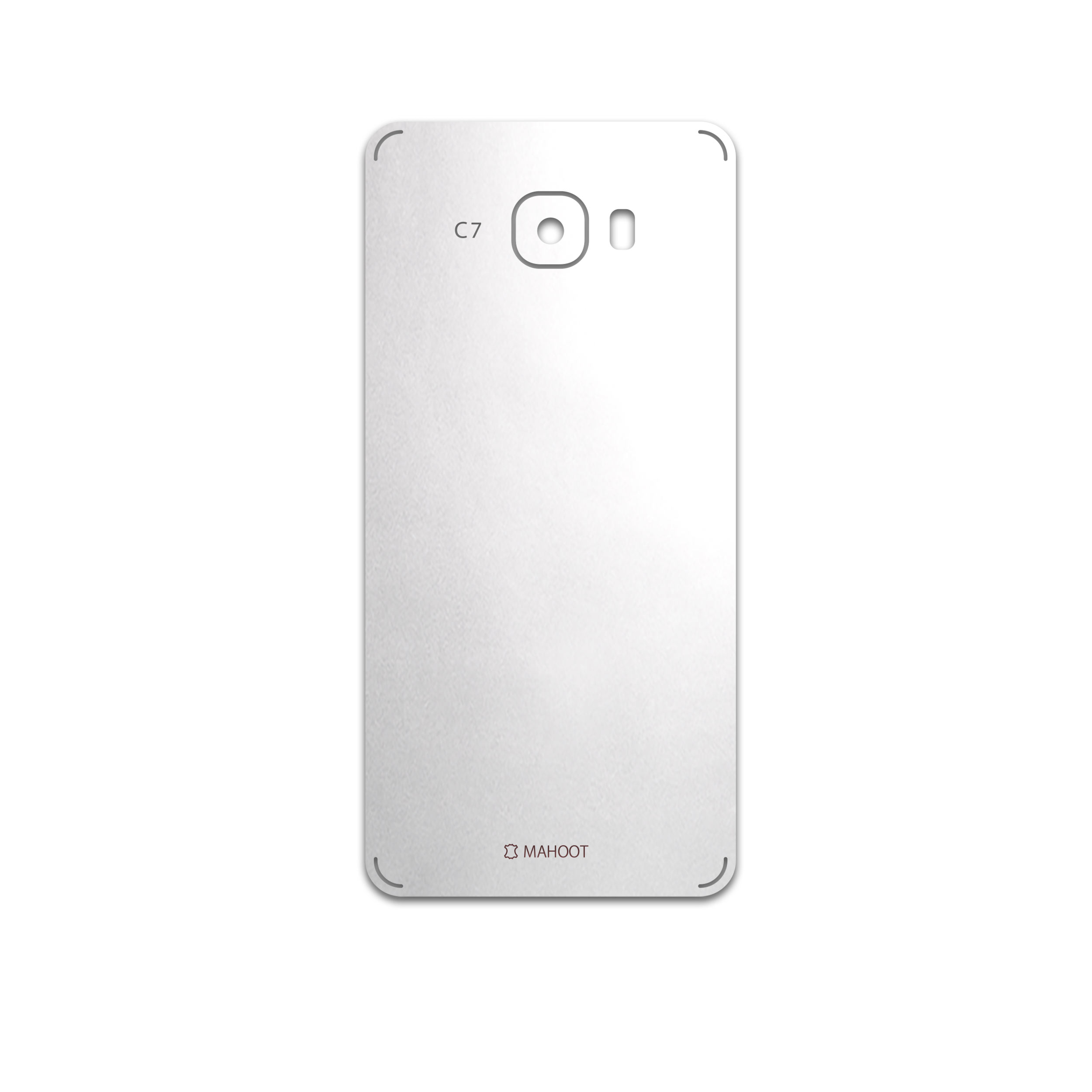 برچسب پوششی ماهوت مدل Metallic-White مناسب برای گوشی موبایل سامسونگ Galaxy C7