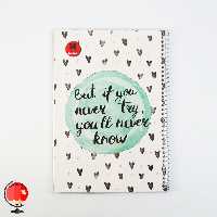 دفتر مشق 50 برگ سیمی مجلد طرح قلب آپادانا