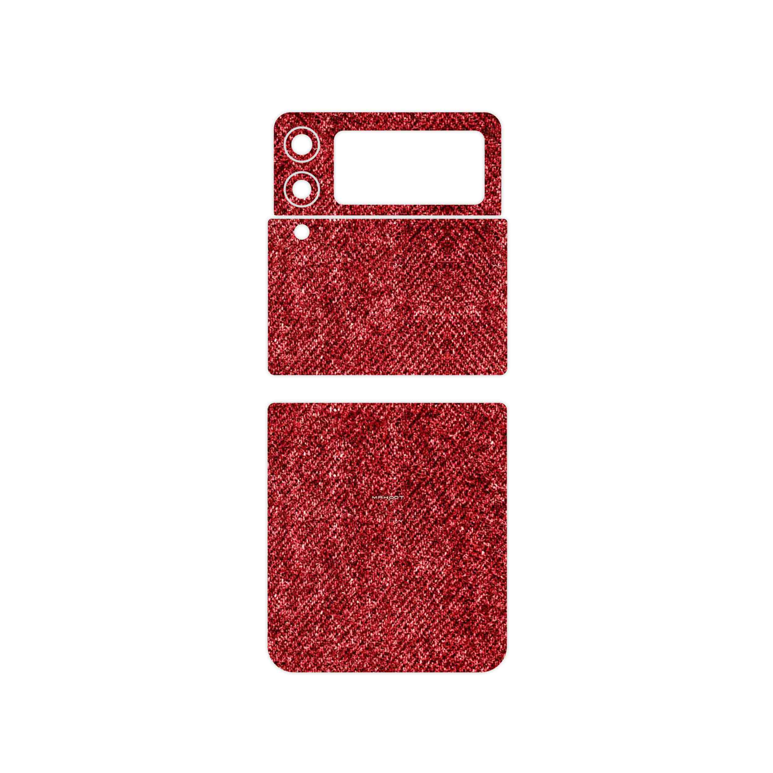 برچسب پوششی ماهوت مدل Fabric Texture 4 مناسب برای گوشی موبایل سامسونگ Galaxy Z Flip3 5G
