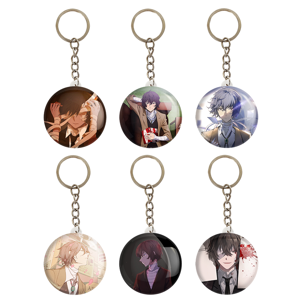 جاکلیدی خندالو مدل دازای اوسامو انیمه سگ های ولگرد بانگو کد 641B مجموعه 6 عددی