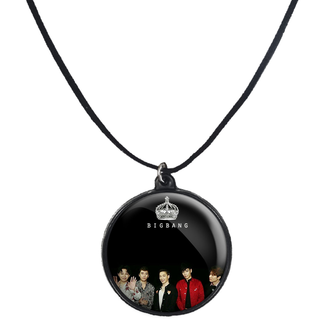 گردنبند پرمانه طرح گروه موسیقی BIG BANG کد pmb.15140 مدل دو طرفه