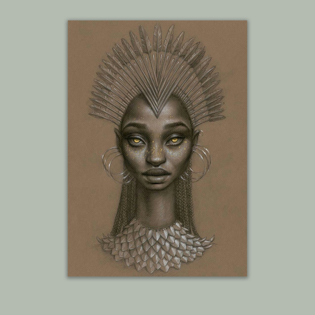 تابلو بوم مدل دختر سیاه پوست کد VND-23