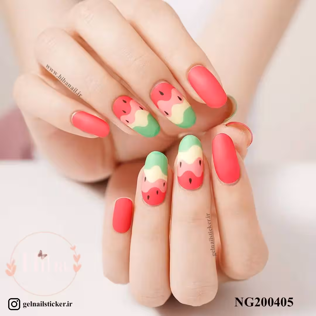 استیکر ژله ای کاشت ناخن (نیل رپ)_کد NG200405