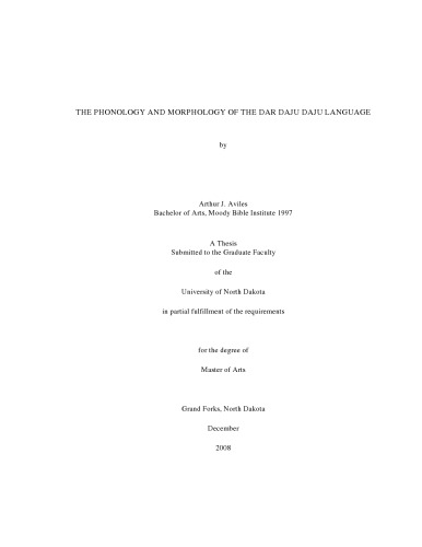 خرید و دانلود نسخه کامل کتاب The Phonology and Morphology of the Dar Daju Daju Language