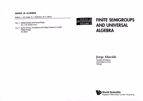 خرید و دانلود نسخه کامل کتاب Finite Semigroups and Universal Algebra (Series in Algebra, Vol 3)