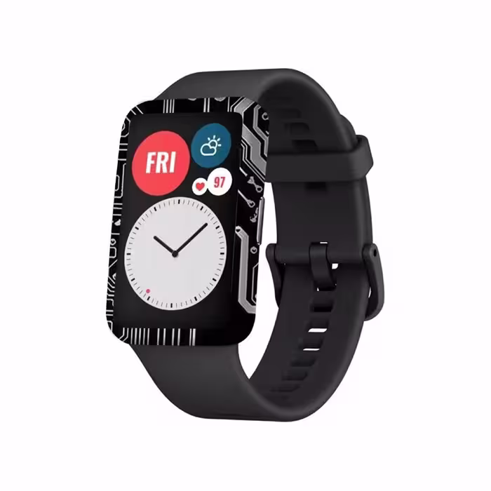 برچسب ماهوت طرح Black Printed Circuit Board مناسب برای ساعت هوشمند هوآوی Watch Fit
