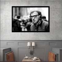 تابلو بکلیت طرح مشاهیر سینمای جهان وودی آلن مدل قاب شاسی B-s9864 | دنیای قاب