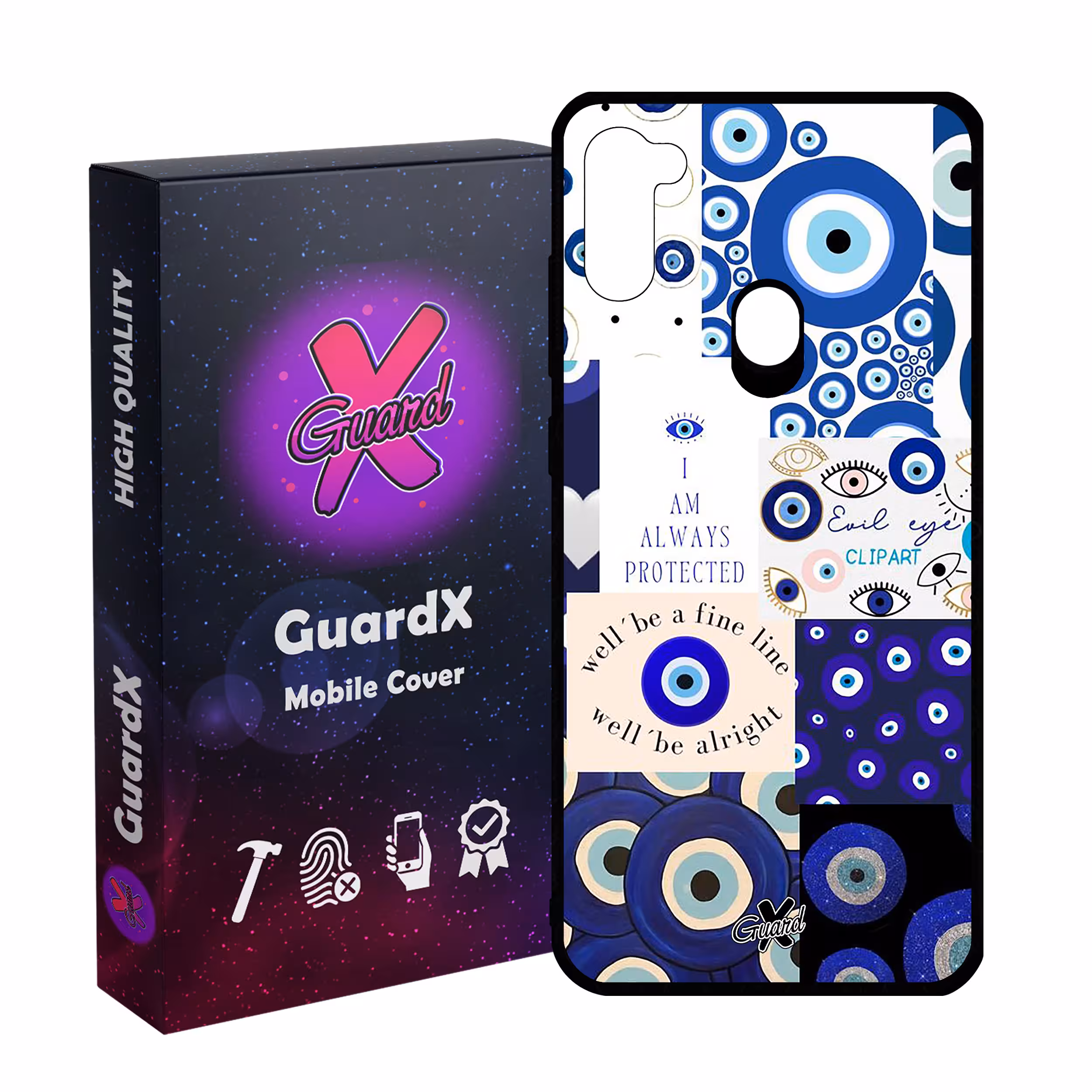 کاور گارد ایکس طرح چشم نظر مدل Glass10430 مناسب برای گوشی موبایل سامسونگ Galaxy A11/M11