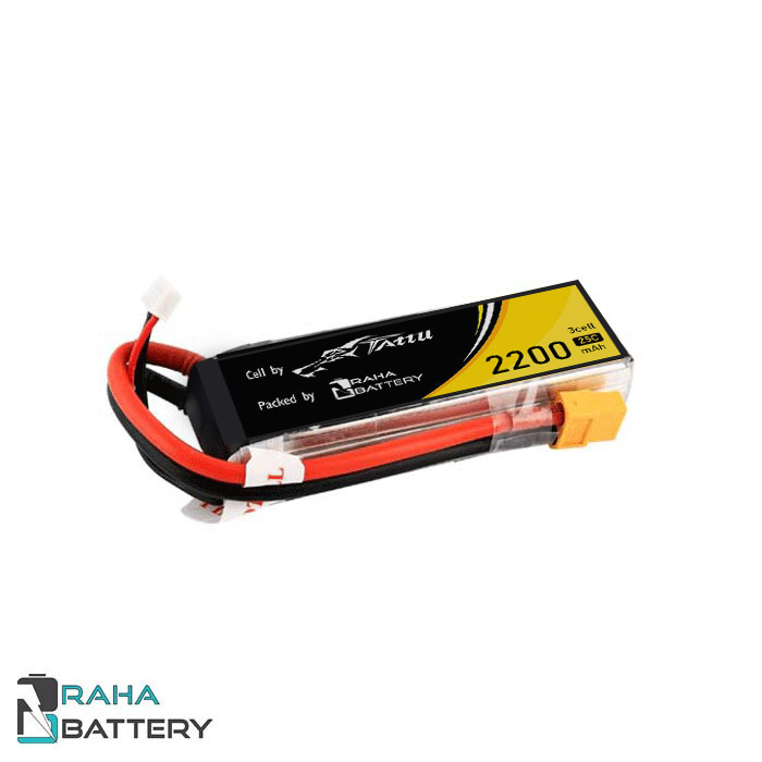 باتری لیتیوم پلیمر 3 سل Tattu 2200mAh 25C
