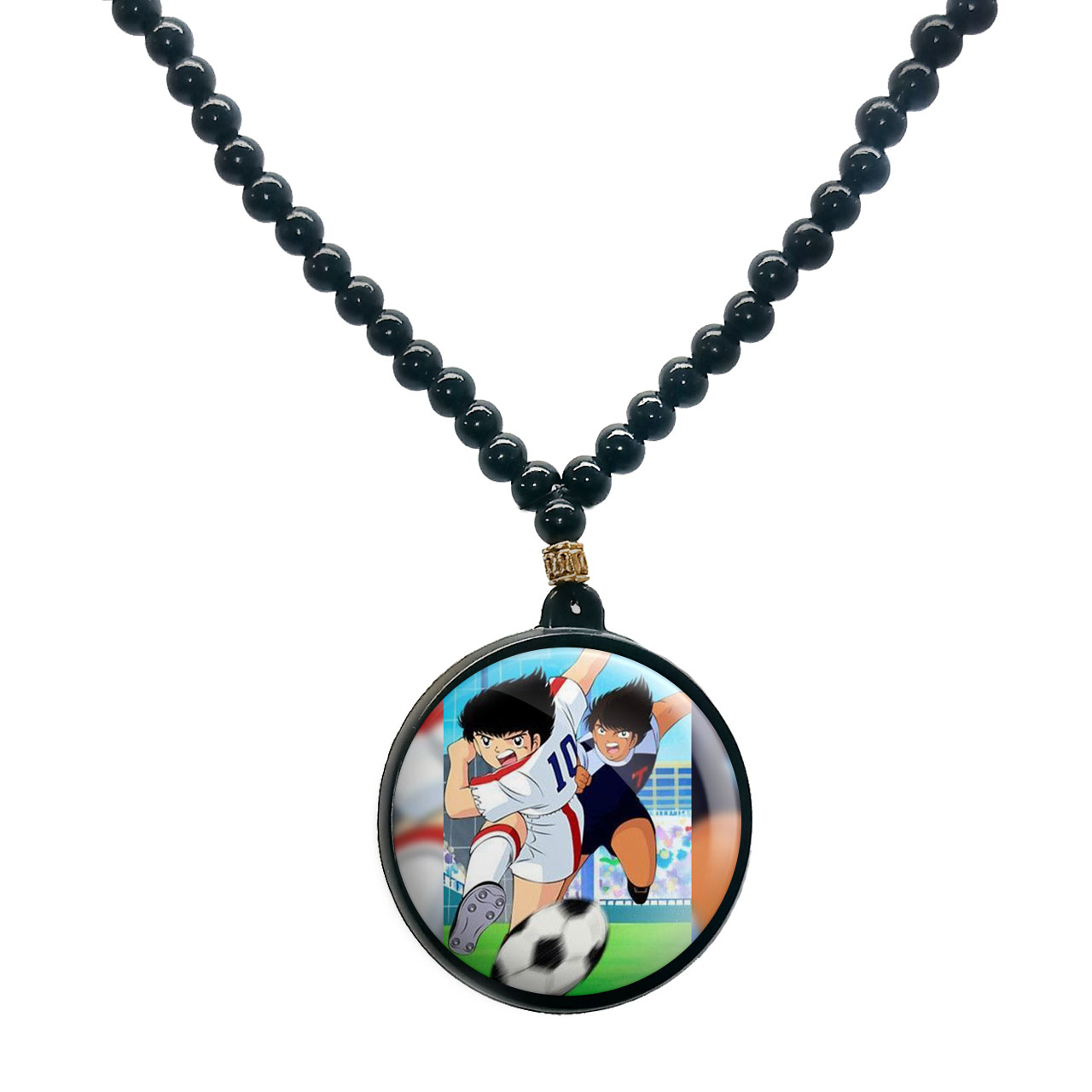 گردنبند پرمانه طرح فوتبالیست ها کد pmd.22347مدل دو طرفه