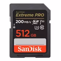 کارت حافظه SDXC سن دیسک مدل Extreme Pro V30 کلاس 10 استاندارد UHS-I U3 سرعت 200mbps ظرفیت 512 گیگابایت
